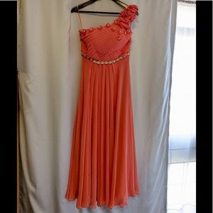 Classic Elegant Evening Gown! Pink Lemonade Carnation Gown !